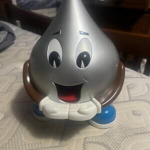 Vintage 1995 Hershey's Kiss Toy Chocolate Kiss Candy Dispenser Silver